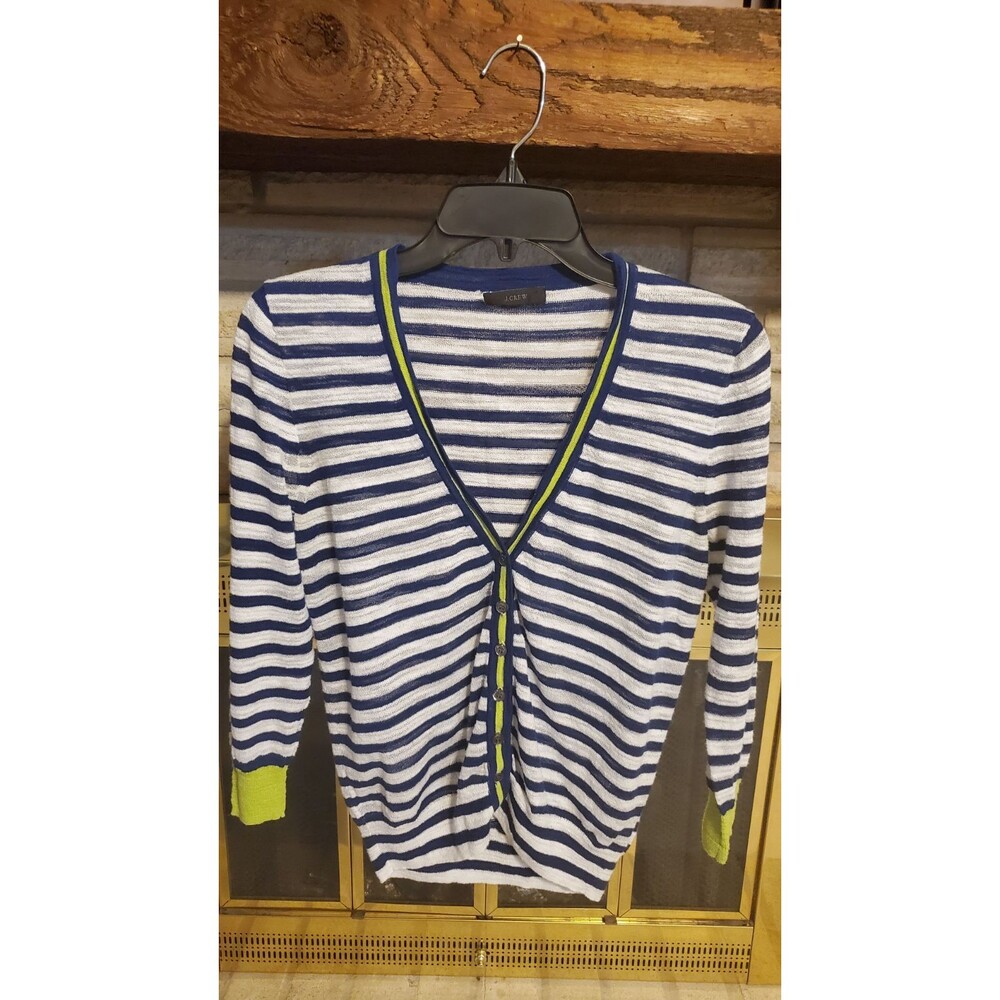 BANANA REPUBLIC Cardigan navy white stri